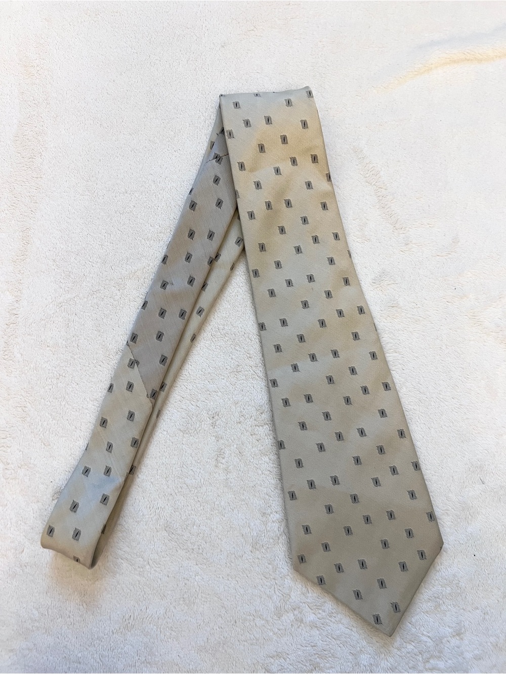 Grey Patterned Tie - Picture 4 of 4